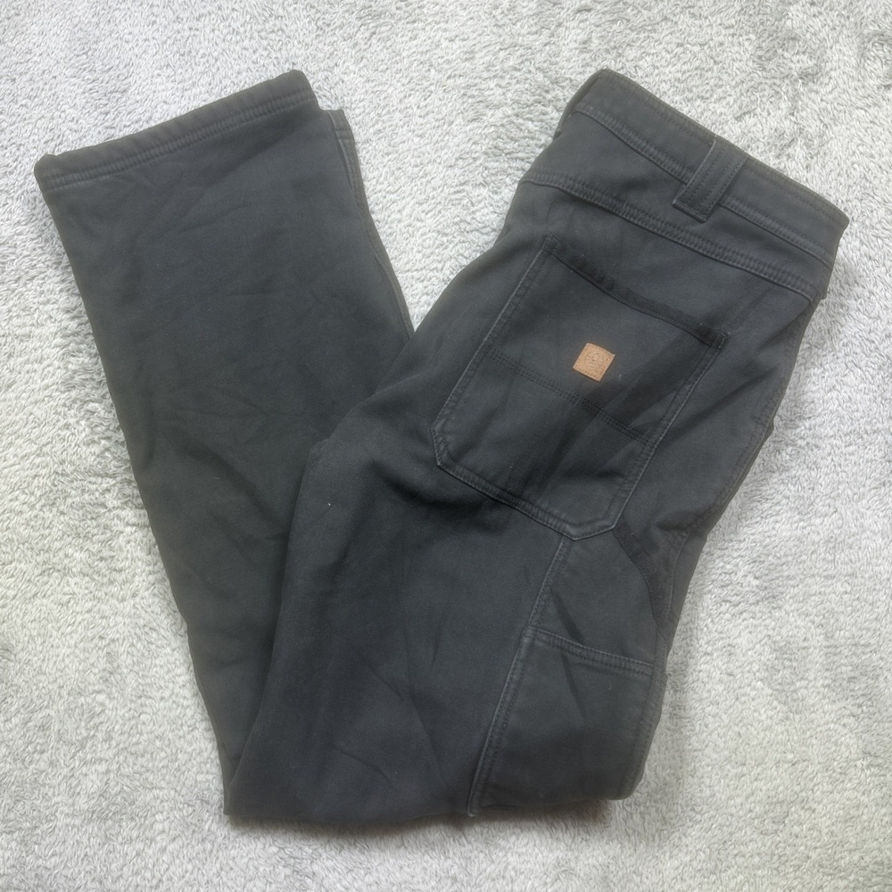 Coleman Pants Men's 34x32 Black Fleece Lined Utility Cargo Work Outdoor Rugged